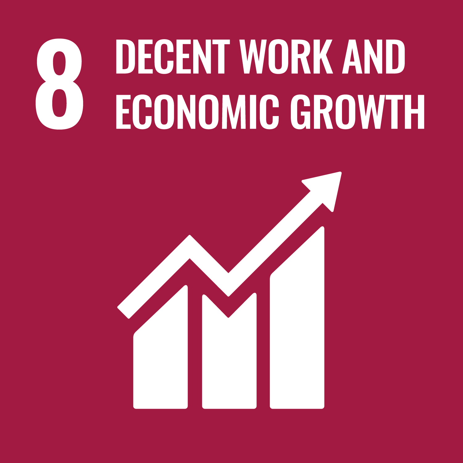 UN Global Compact Goal 8 Icon "Decent Work and Economic Growth"