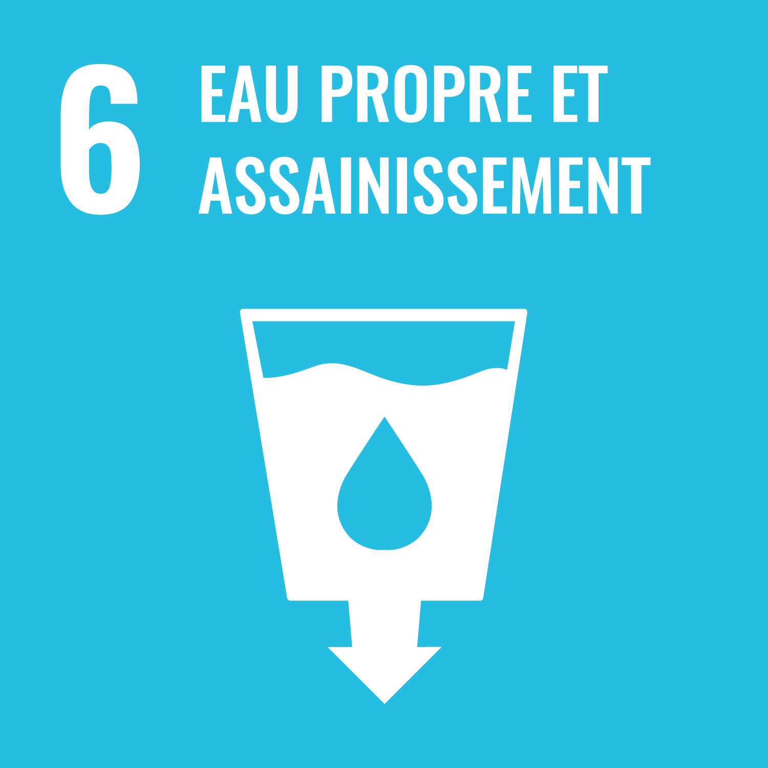 UN Compact Goal 6 Icon "Clean Water and Sanitation"